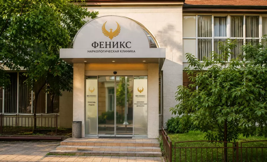Вход в наркологическую клинику «Феникс» в Лабинске